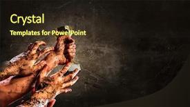  Presentation with hard work - Cool new slide deck with concept of success hard work backdrop and a wine colored foreground