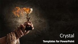  Presentation with hard work - PPT theme featuring concept-of-success-hard-work background and a wine colored foreground