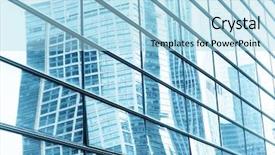  Presentation with high rise building - Presentation design having concept of successful industrial architecture background and a light blue colored foreground