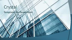 Presentation with abstract modern architecture - PPT layouts with concept of successful industrial solid background and a sky blue colored foreground