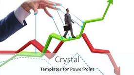  Presentation with supporting - Presentation design featuring concept-of-supporting-economic-growth background and a cool aqua colored foreground