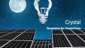  Presentation with resources - PPT theme with concept of sustainable resources elements background and a  colored foreground