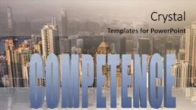 Presentation with talent - Audience pleasing theme consisting of concept of talent ability capacity etc with 3d text under sky in the modern city backdrop and a mint green colored foreground