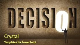  Presentation with target - Cool new theme with concept of target choice decisioin backdrop and a tawny brown colored foreground