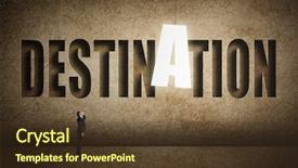  Presentation with target - Cool new PPT layouts with concept of target choice decisioin backdrop and a tawny brown colored foreground