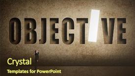  Presentation with target - Slide deck enhanced with concept of target choice decisioin background and a tawny brown colored foreground