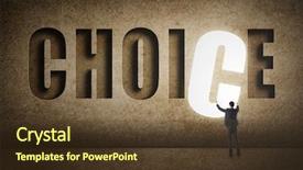  Presentation with target - Audience pleasing PPT theme consisting of concept of target choice decisioin backdrop and a tawny brown colored foreground