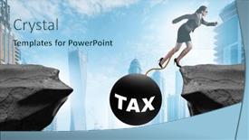  Presentation with burden - Slides with concept-of-tax-burden background and a light blue colored foreground