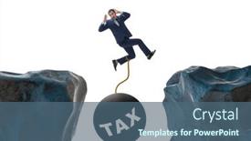  Presentation with burden - Theme with concept-of-tax-burden background and a ocean colored foreground