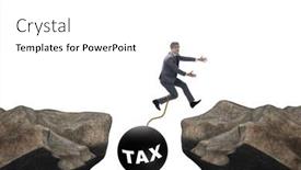  Presentation with burden - PPT theme with concept-of-tax-burden background and a white colored foreground