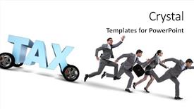  Presentation with burden - Cool new slide deck with concept of tax payments burden backdrop and a white colored foreground