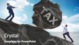  Presentation with burden - Beautiful slides featuring concept of tax payments burden backdrop and a dark gray colored foreground