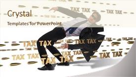  Presentation with burden - Amazing slide deck having concept of tax payments burden backdrop and a cream colored foreground