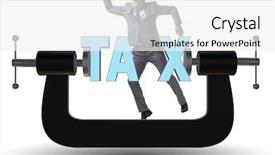  Presentation with burden - PPT layouts consisting of concept of tax payments burden background and a white colored foreground