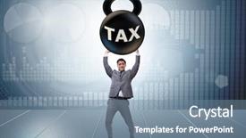  Presentation with burden - Amazing PPT theme having concept of tax payments burden backdrop and a seafoam green colored foreground