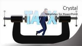  Presentation with burden - Amazing presentation theme having concept of tax payments burden backdrop and a white colored foreground