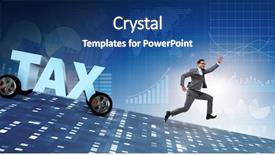  Presentation with burden - Presentation theme with concept of tax payments burden background and a ocean colored foreground