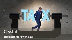  Presentation with burden - Amazing slides having concept of tax payments burden backdrop and a dark gray colored foreground