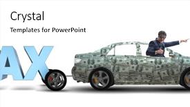  Presentation with burden - Presentation theme consisting of concept of tax payments burden background and a white colored foreground