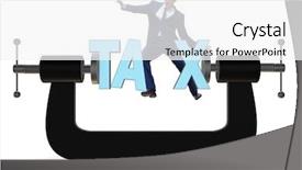  Presentation with burden - Slide set having concept of tax payments burden background and a white colored foreground