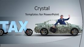  Presentation with burden - Presentation theme with concept of tax payments burden background and a light gray colored foreground