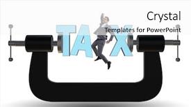  Presentation with burden - Amazing theme having concept of tax payments burden backdrop and a white colored foreground