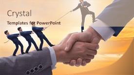  Presentation with support - Slide set enhanced with concept-of-teamwork-and-mutual background and a lemonade colored foreground