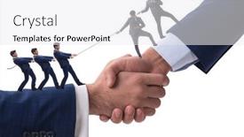  Presentation with support - PPT layouts having concept-of-teamwork-and-mutual background and a white colored foreground