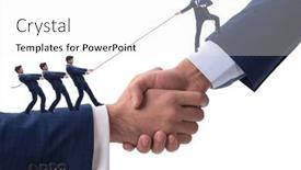  Presentation with support - Theme consisting of concept-of-teamwork-and-mutual background and a white colored foreground