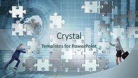  Presentation with puzzle pieces - Beautiful PPT layouts featuring concept of teamwork with puzzle backdrop and a light blue colored foreground