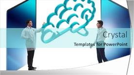  Presentation with telemedicine - Slide deck with concept-of-telemedicine-via-internet background and a arctic colored foreground