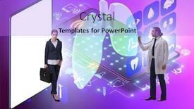  Presentation with telemedicine - Theme having concept-of-telemedicine-via-internet background and a light blue colored foreground