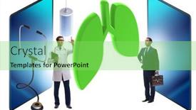  Presentation with telemedicine - Slide set consisting of concept-of-telemedicine-via-internet background and a seafoam green colored foreground