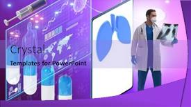  Presentation with telemedicine - Colorful presentation enhanced with concept-of-telemedicine-via-internet backdrop and a light blue colored foreground