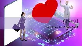  Presentation with telemedicine - PPT layouts having concept-of-telemedicine-via-internet background and a light blue colored foreground