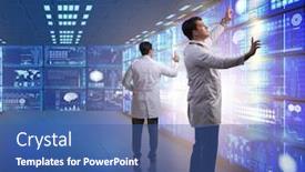  Presentation with telemedicine - Presentation consisting of concept of telemedicine with male doctor background and a ocean colored foreground