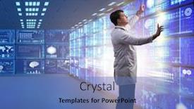  Presentation with telemedicine - Theme consisting of concept-of-telemedicine-with-male background and a teal colored foreground