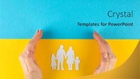  Presentation with dreams - PPT theme with concept-of-the-child background and a cyan colored foreground