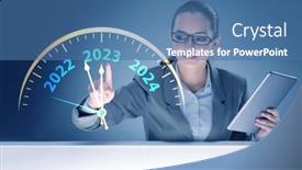  Presentation with new year - Slides consisting of concept-of-the-new-year background and a ocean colored foreground