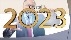  Presentation with new-year - PPT theme enhanced with concept-of-the-new-year background and a coral colored foreground