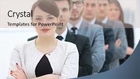  Presentation with demographic millennials business concept - Theme having concept of the professional team background and a coral colored foreground