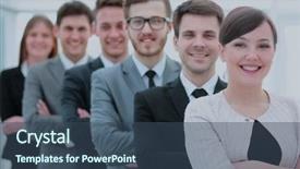  Presentation with professional - Cool new slides with concept of the professional team backdrop and a ocean colored foreground