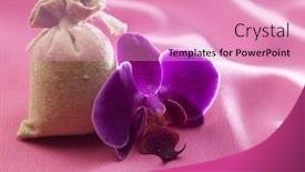  Presentation with spa concept - Beautiful slide set featuring concept-of-the-spa-orchid backdrop and a coral colored foreground