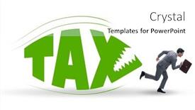  Presentation with burden - Slide deck enhanced with concept-of-the-tax-burden background and a white colored foreground