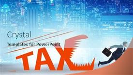  Presentation with burden - Presentation featuring concept-of-the-tax-burden background and a light blue colored foreground