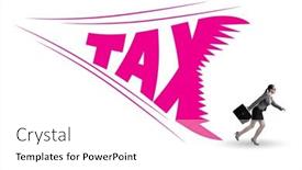  Presentation with burden - PPT theme enhanced with concept-of-the-tax-burden background and a white colored foreground