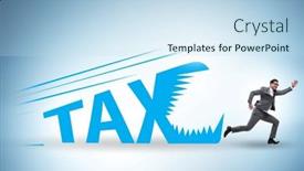  Presentation with burden - Theme with concept-of-the-tax-burden background and a sky blue colored foreground