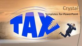  Presentation with burden - PPT theme consisting of concept-of-the-tax-burden background and a coral colored foreground