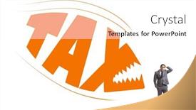  Presentation with burden - Presentation theme enhanced with concept-of-the-tax-burden background and a white colored foreground