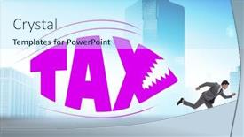  Presentation with burden - Slide deck having concept-of-the-tax-burden background and a arctic colored foreground